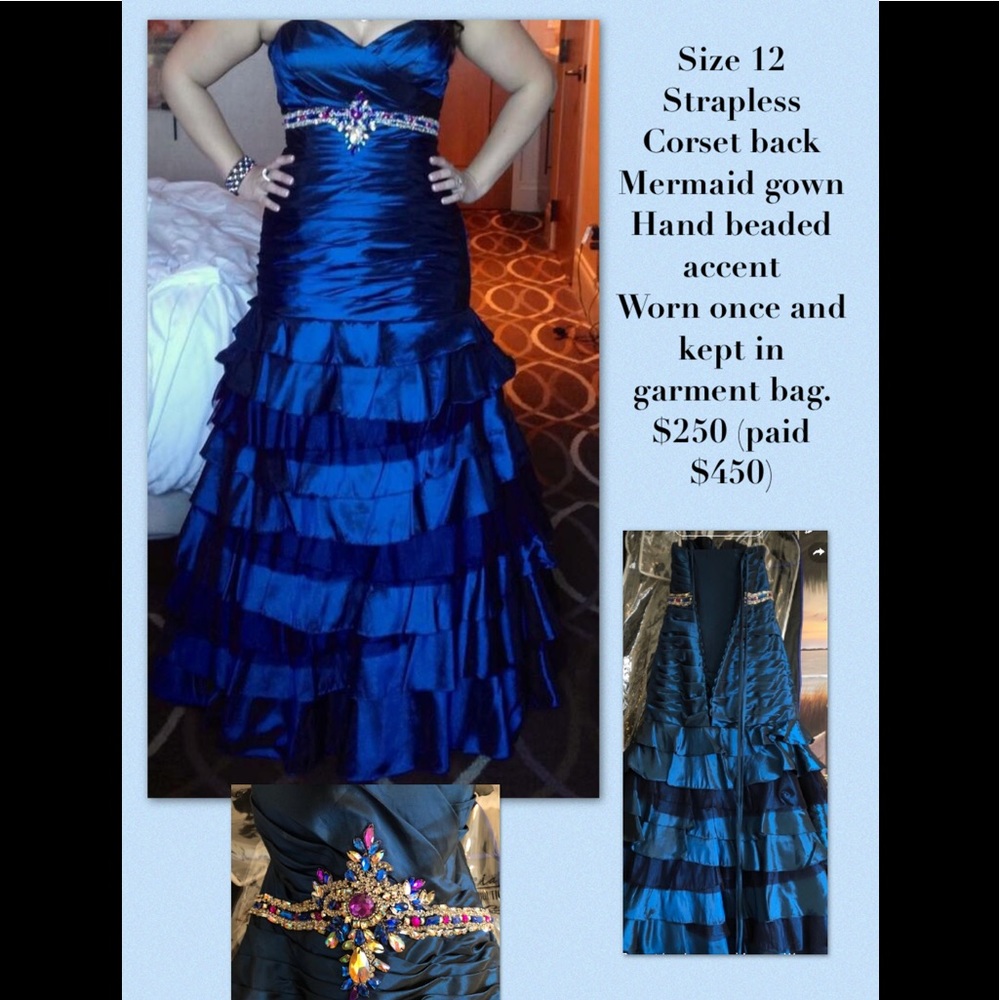 Blue mermaid gown